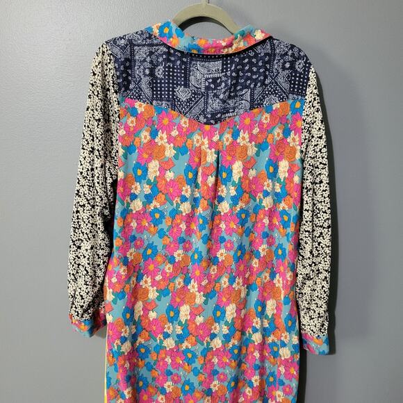 Colorful Floral Long Sleeve Dress - Picture 11 of 13